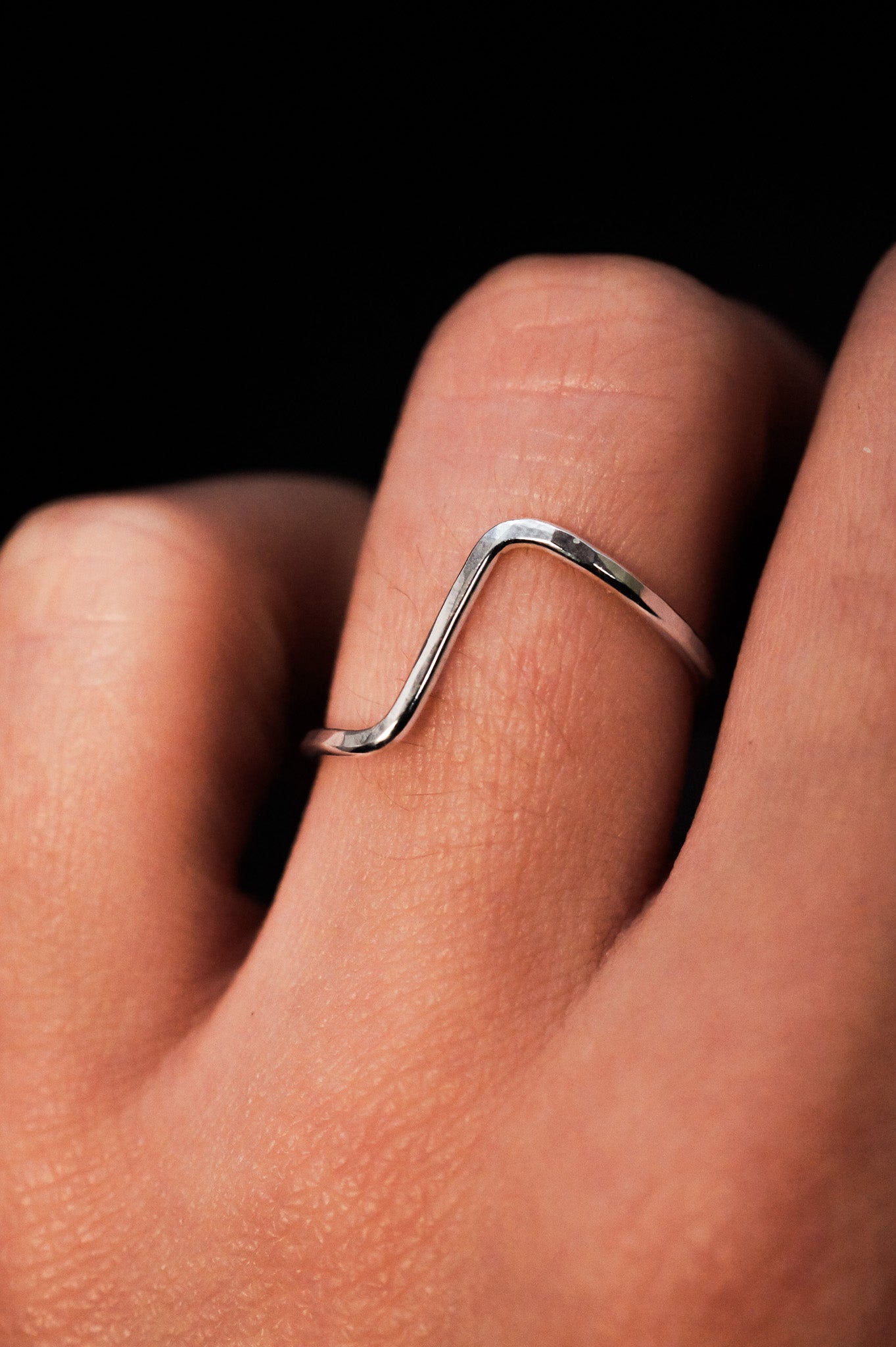 Edge Ring, Sterling Silver