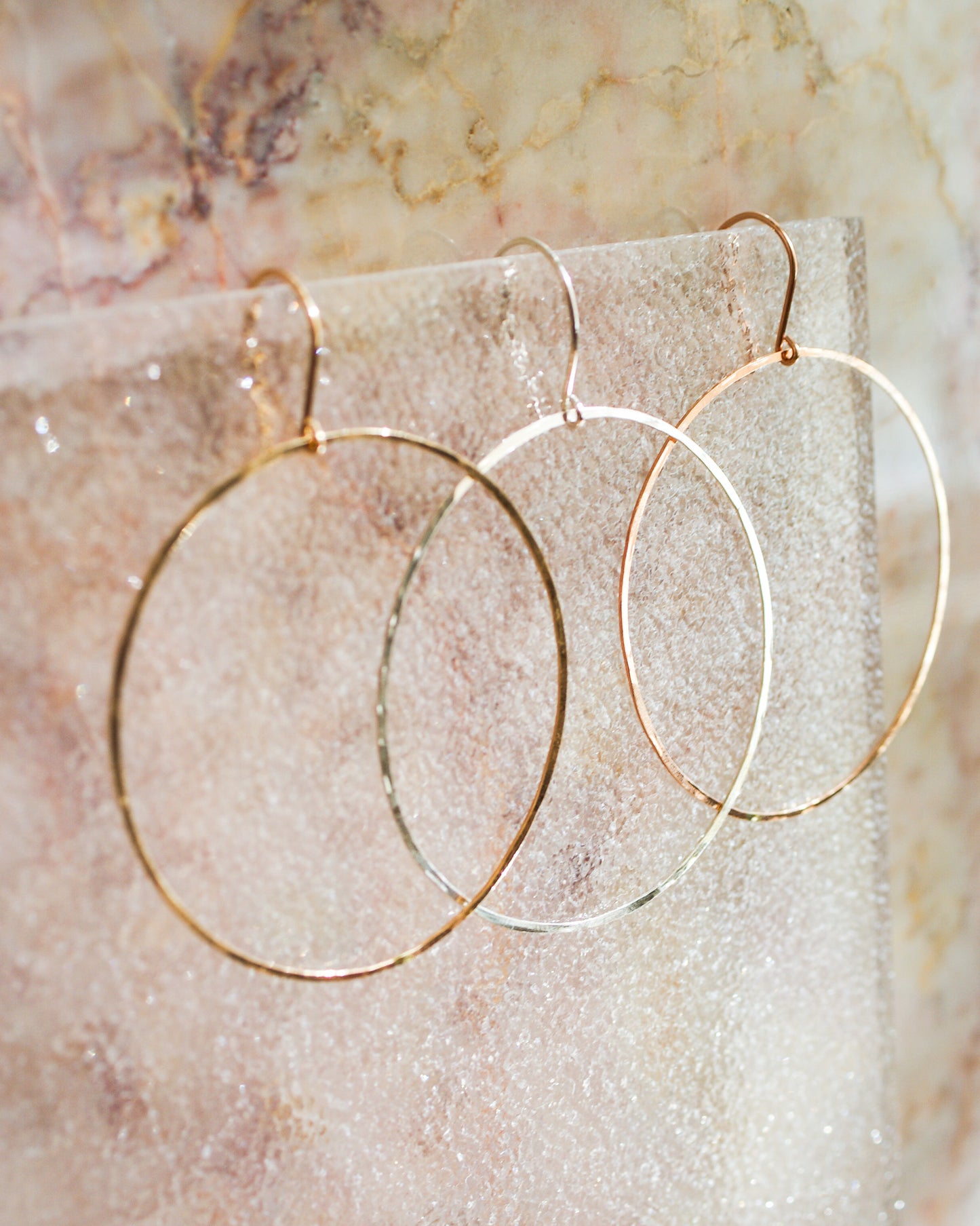 Full Circle Hoop Earrings, Gold Fill, Rose Gold Fill, or Sterling Silver