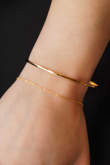 Bangle Bracelet, Gold Fill, Rose Gold Fill or Sterling Silver