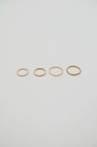 Twist Huggie Hoop Earring in Solid 14K Gold