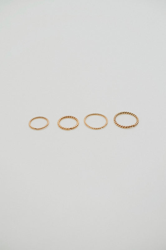 Twist Huggie Hoop Earring in Solid 14K Gold