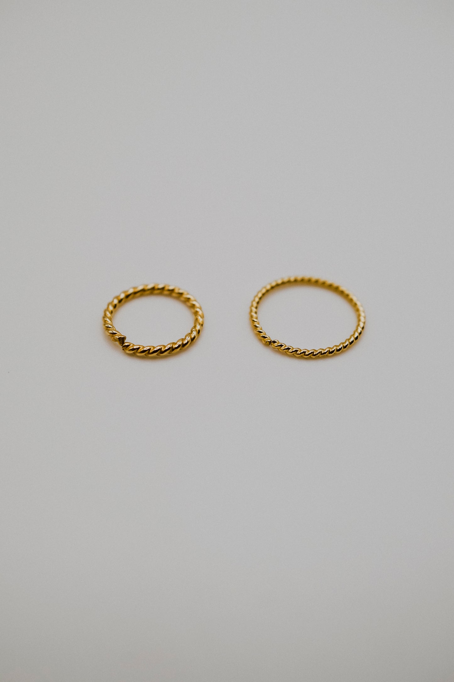 Twist Huggie Hoop Earring in Solid 14K Gold