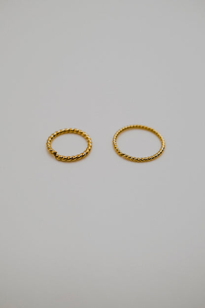 Twist Huggie Hoop Earring in Solid 14K Gold