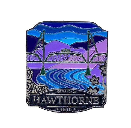 Hawthorne Bridge Enamel Pin