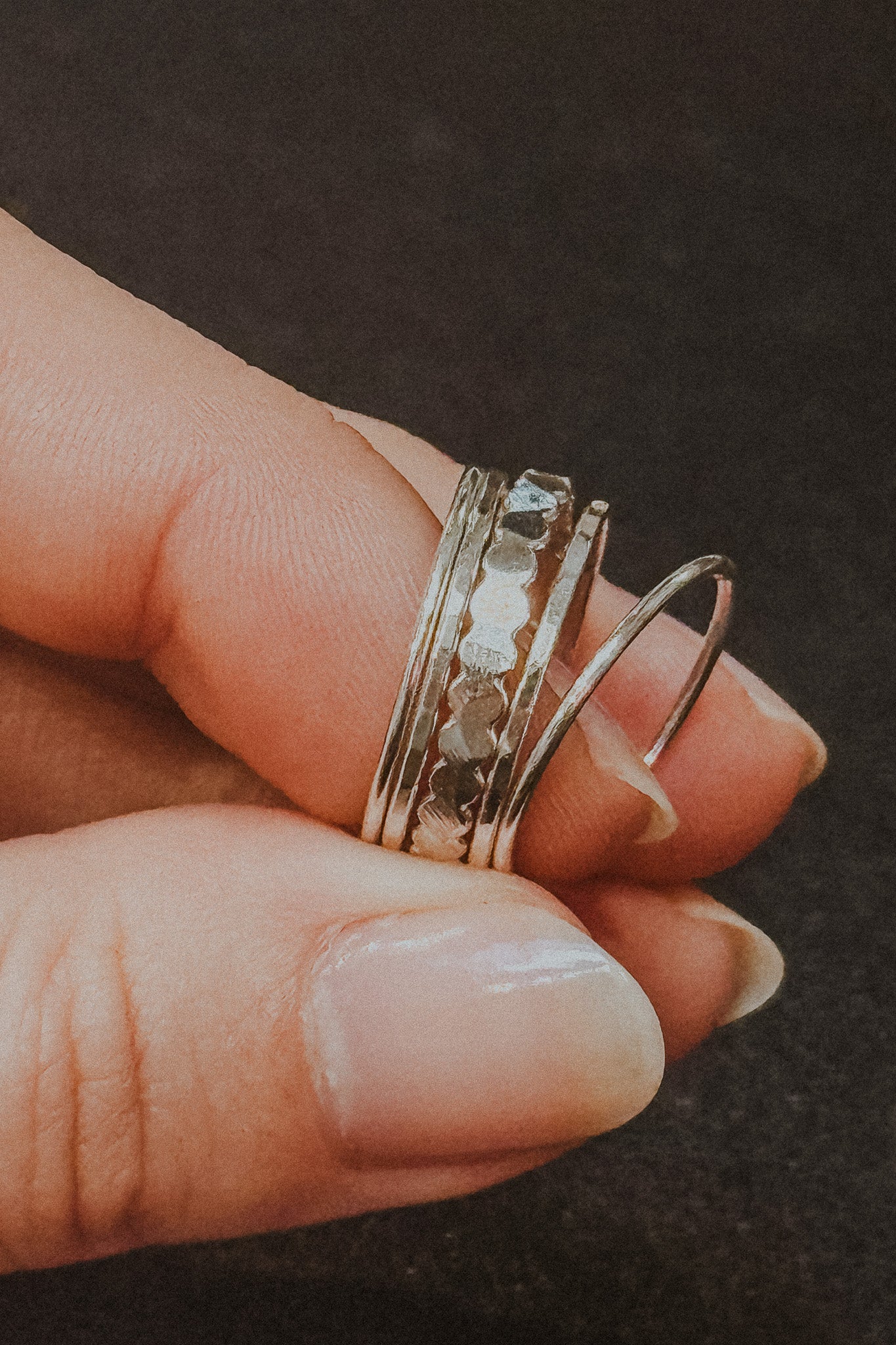 The Classic Bead Set of 5 Stacking Rings, Gold Fill, Rose Gold Fill or Sterling Silver