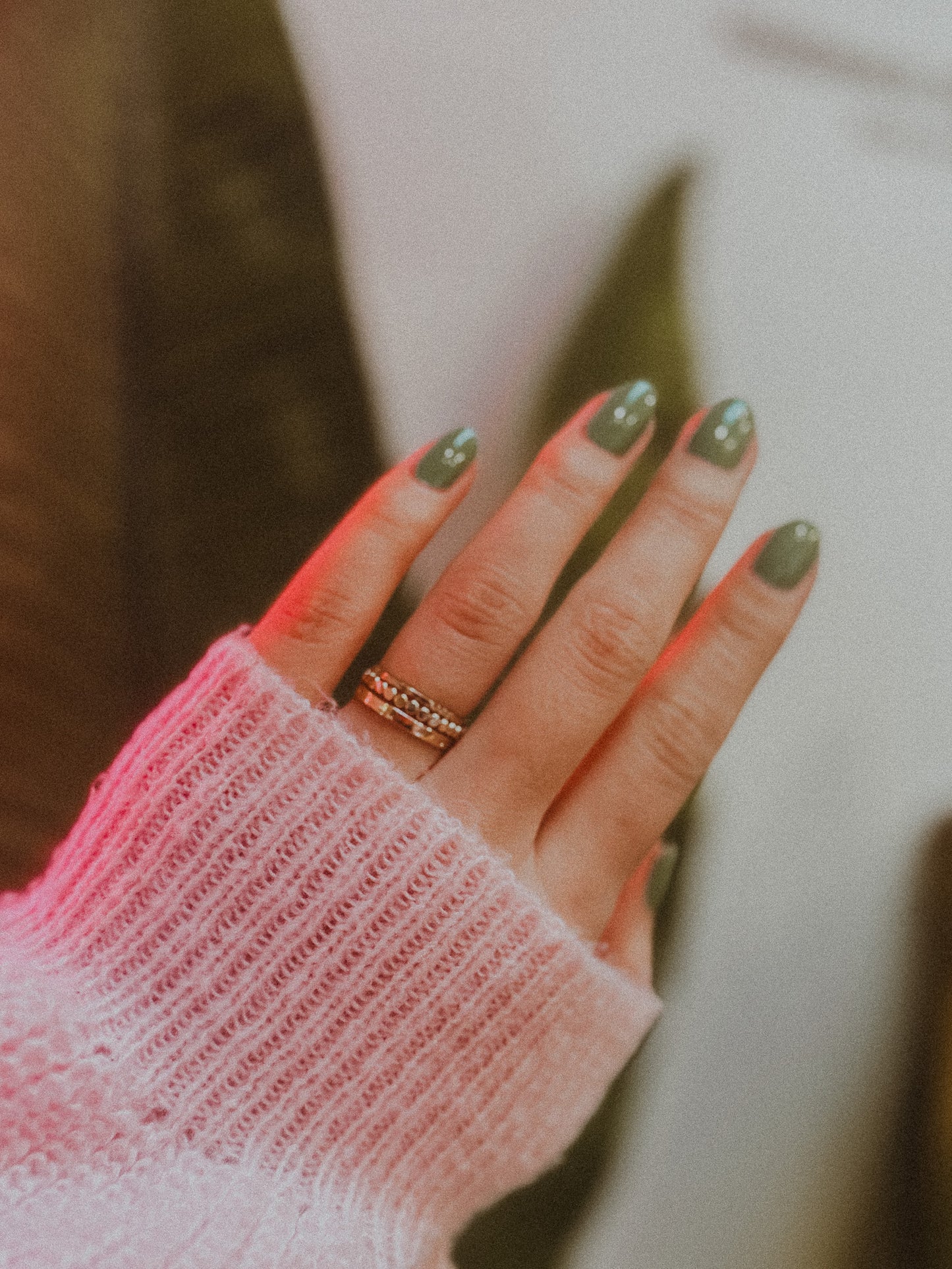 Dot & Mini Bead Mixed Textured Set of 3 Stacking Rings, Gold Fill, Rose Gold Fill or Sterling Silver