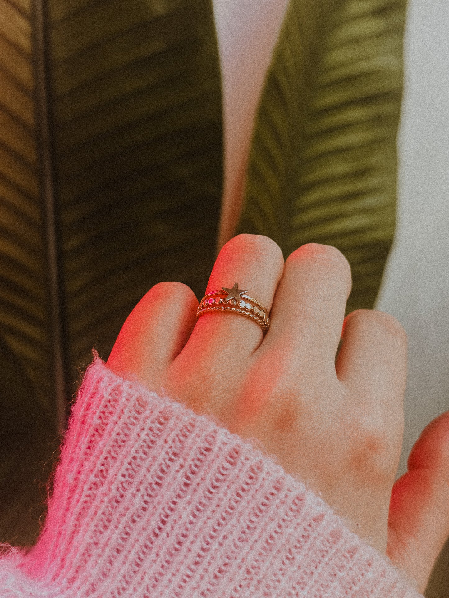 Western Mini Bead Textured Set of 3 Stacking Rings, Gold Fill, Rose Gold Fill or Sterling Silver