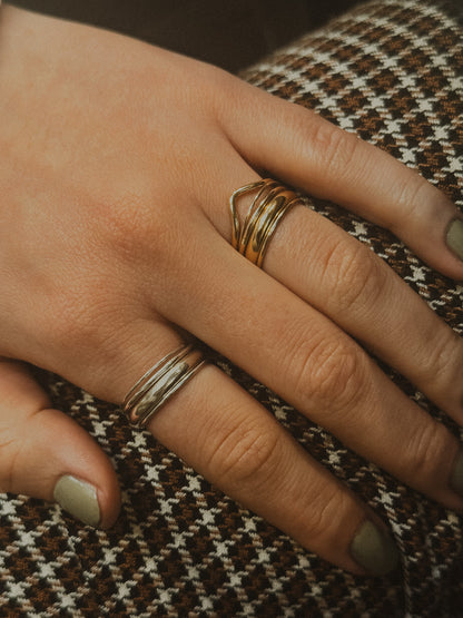 Chunky Mixed Thickness Set of 4 Stacking Rings