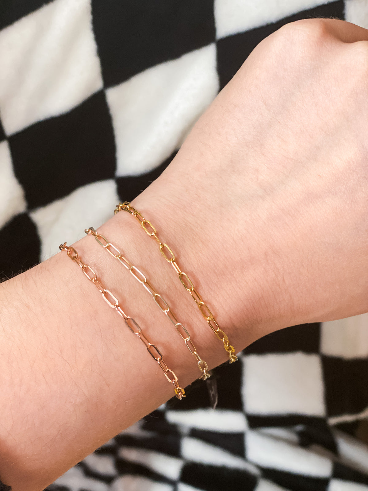 Rectangle Chain Bracelet – Hannah Naomi Jewelry