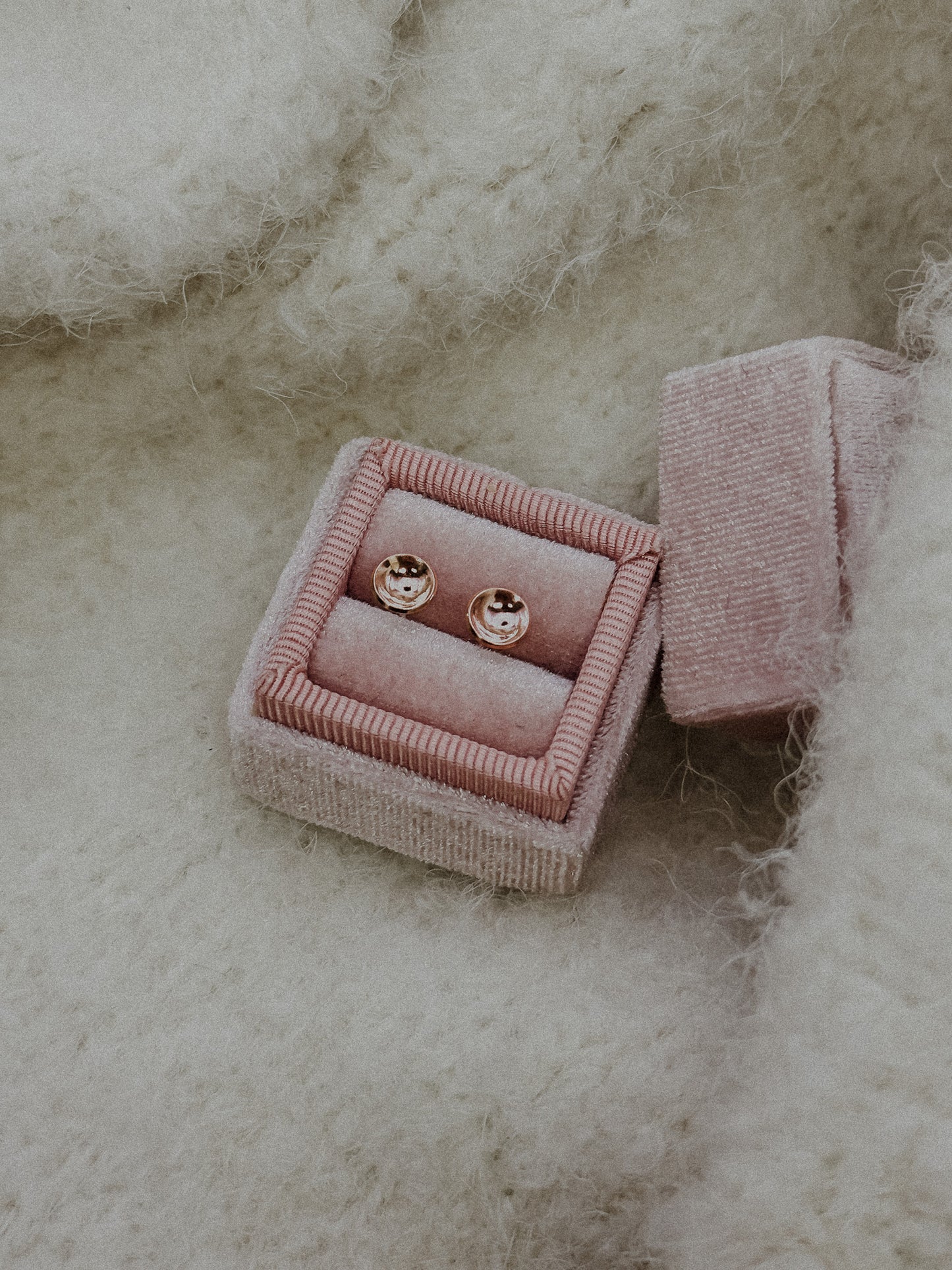 Crater Stud Earrings, Gold Fill, Rose Gold Fill or Sterling Silver