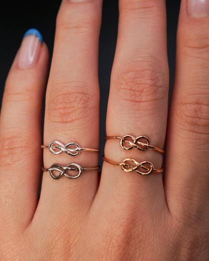 Infinity Knot Ring, Sterling Silver