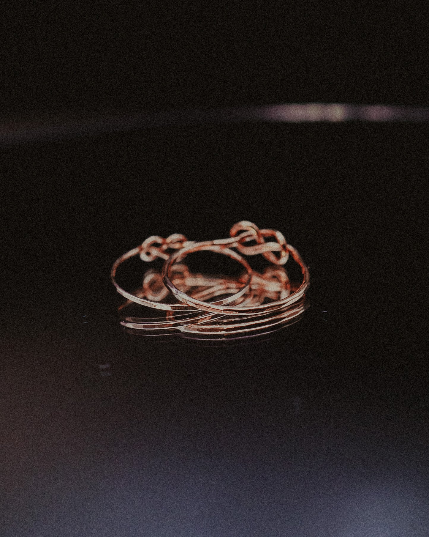 Infinity Knot Ring, Solid 14K Rose Gold