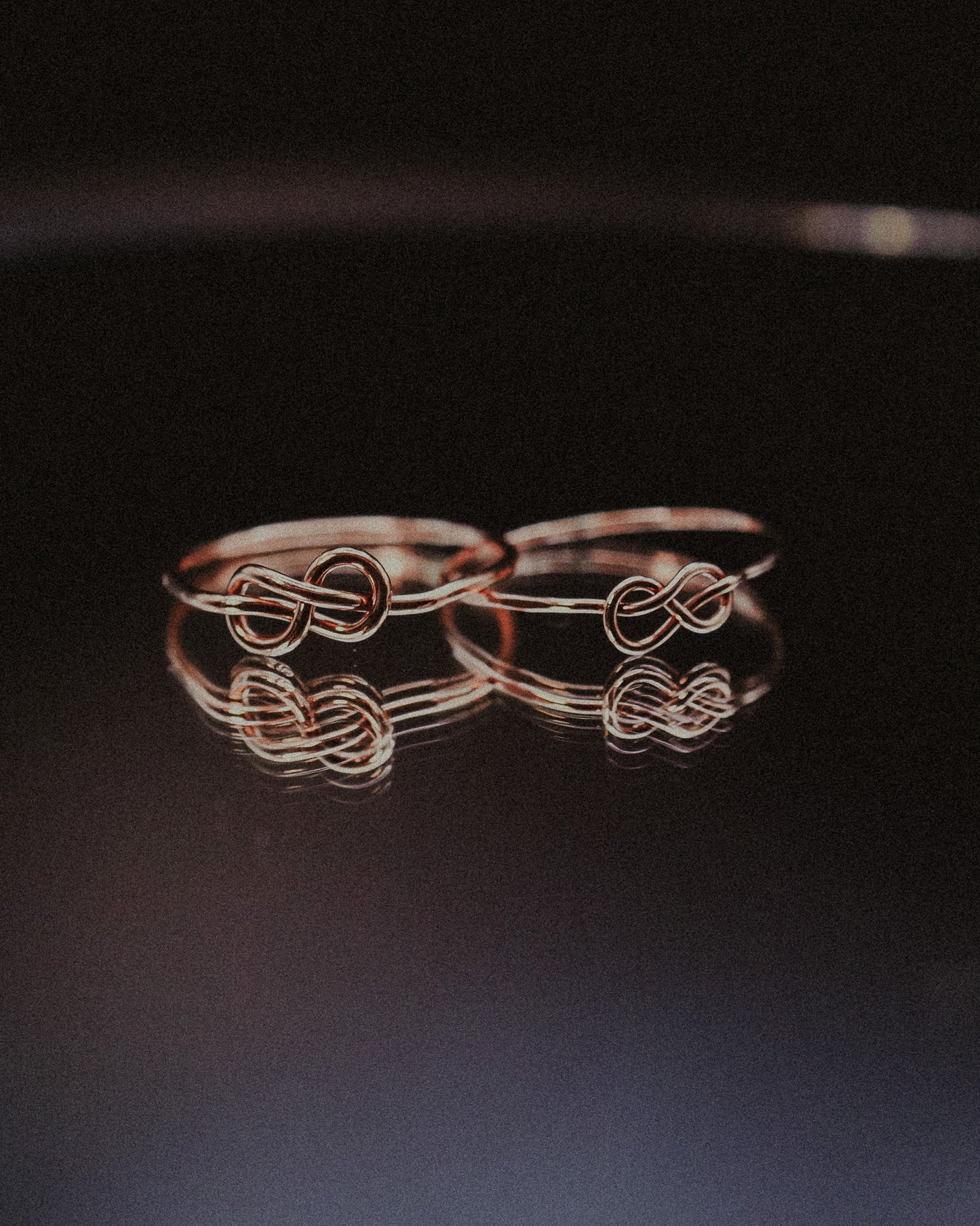 Infinity Knot Ring, 14K Rose Gold Fill