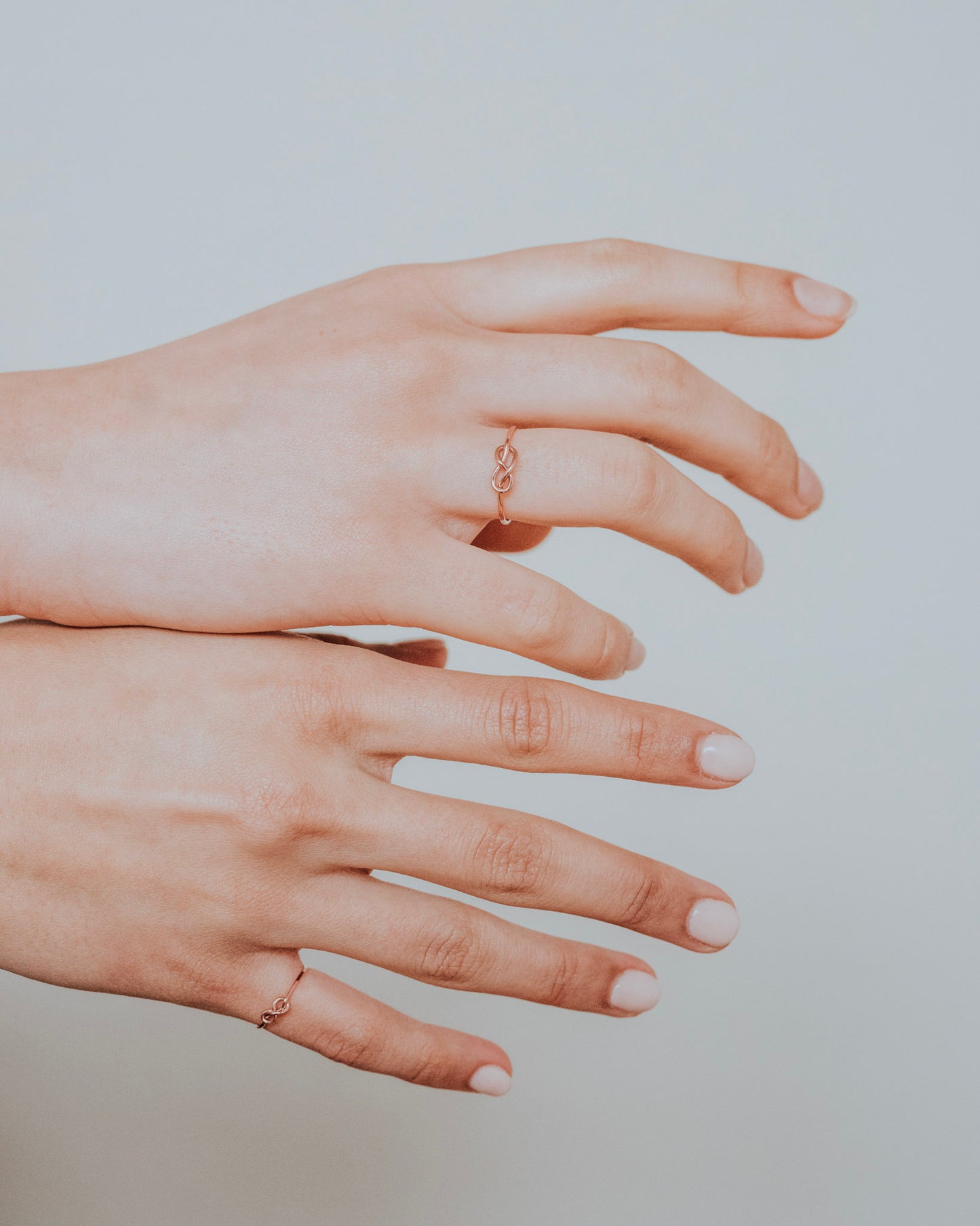 Infinity Knot Ring, 14K Rose Gold Fill