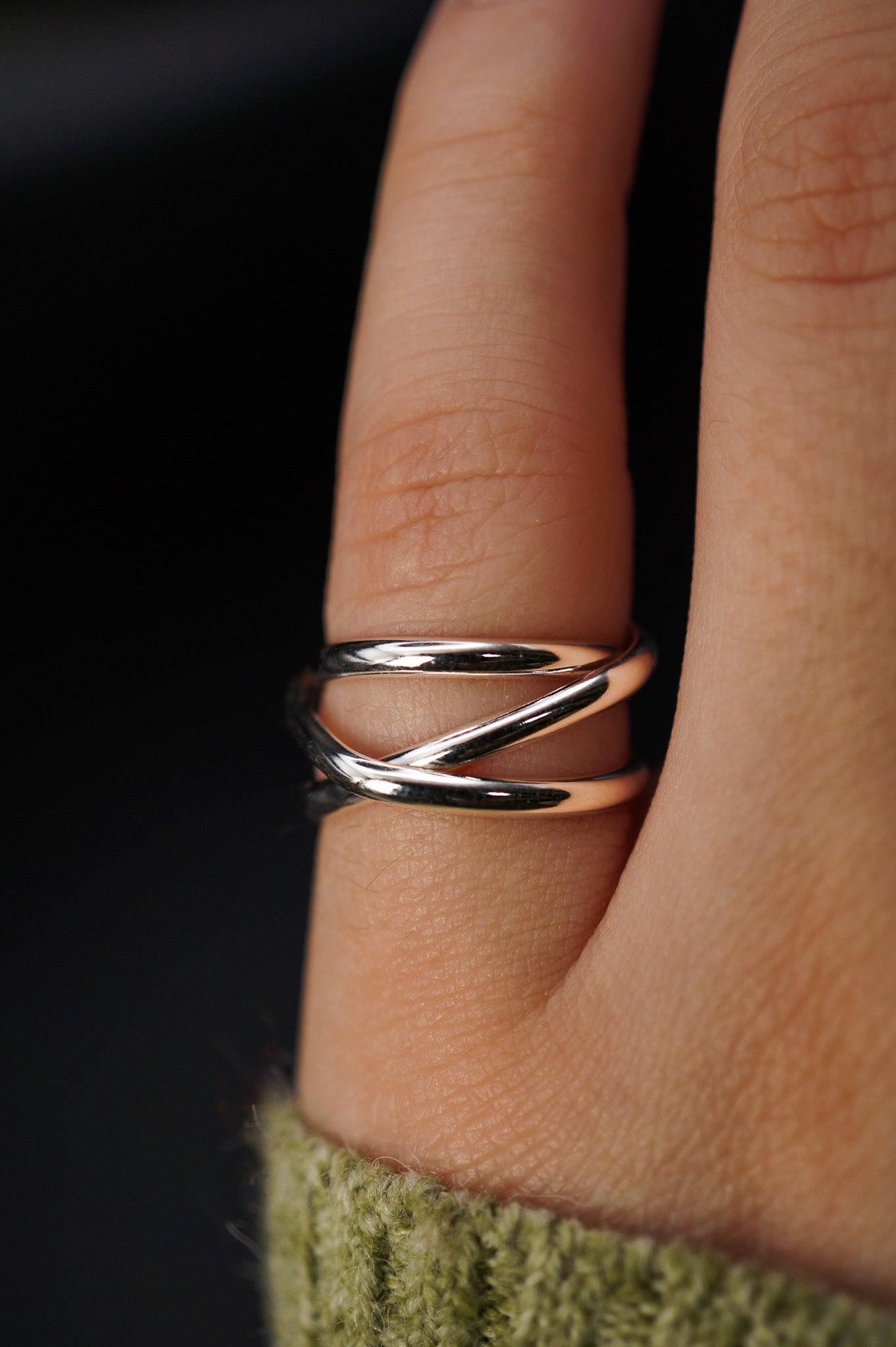 Infinity Spiral Ring, Sterling Silver