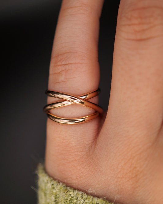 Infinity Spiral Ring, 14K Gold Fill