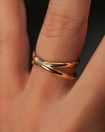 Infinity X-Ring, 14K Gold Fill