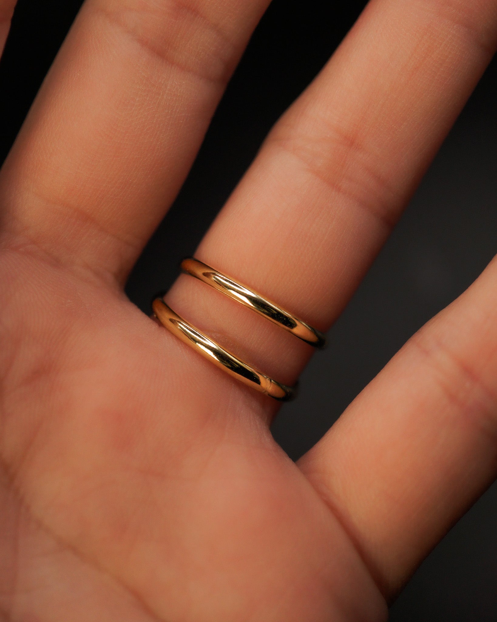 14k Yellow Gold Infinity Ring - Polished Finish, Promise Ring, Wedding Band, Anniversary Gift