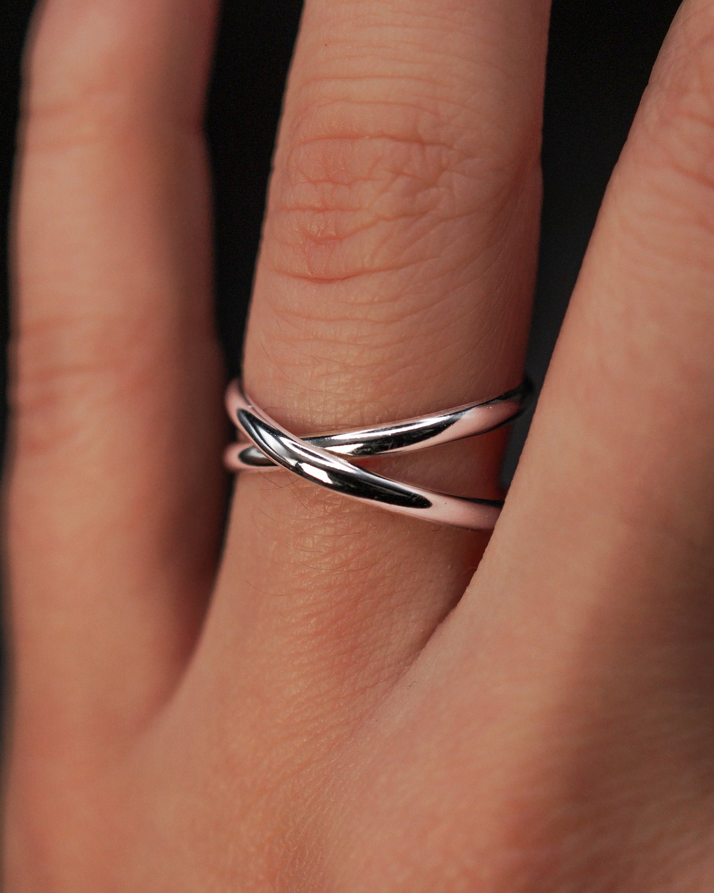 Infinity X-Ring, Sterling Silver