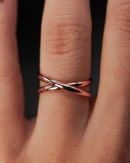 Infinity X-Ring, 14K Rose Gold Fill