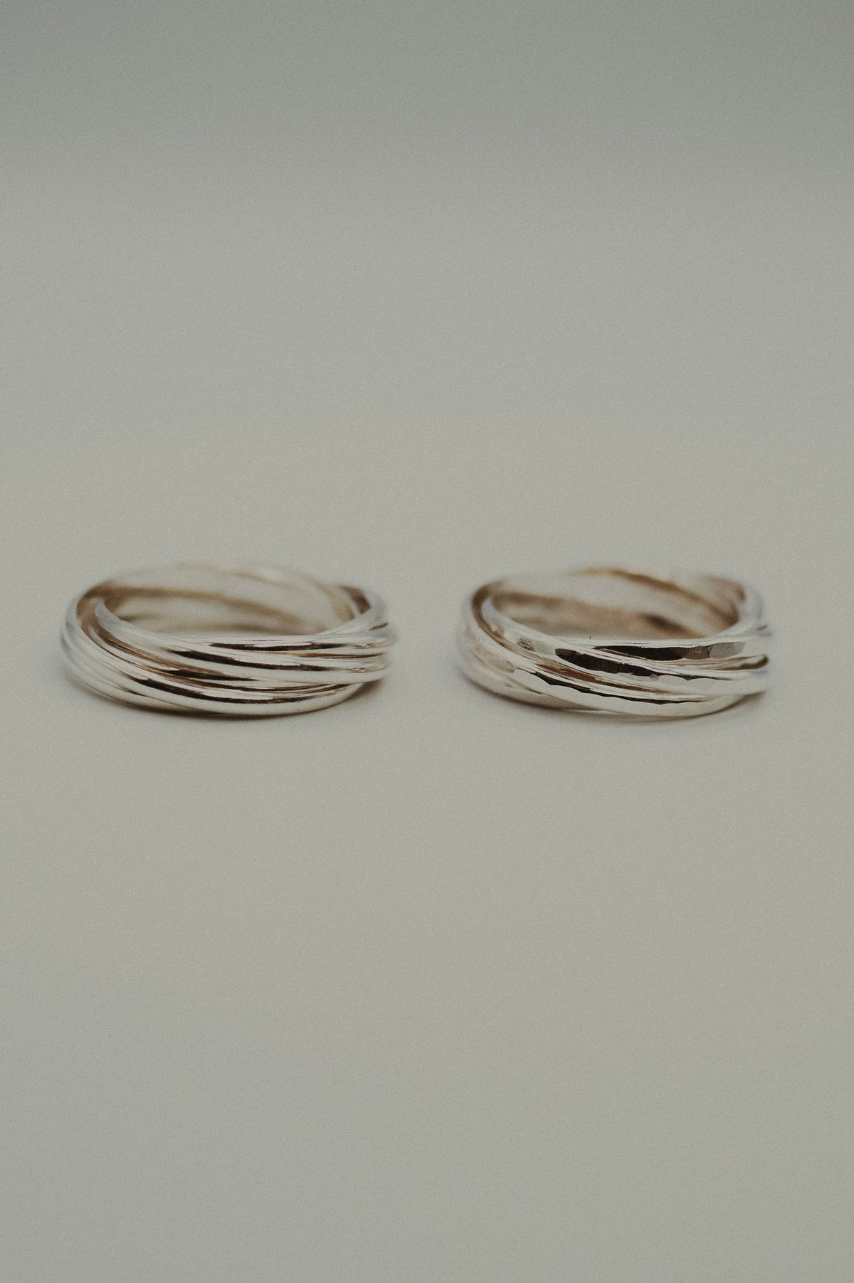 Thin Interlocking Set of 6 Rings, Sterling Silver – Hannah Naomi Jewelry