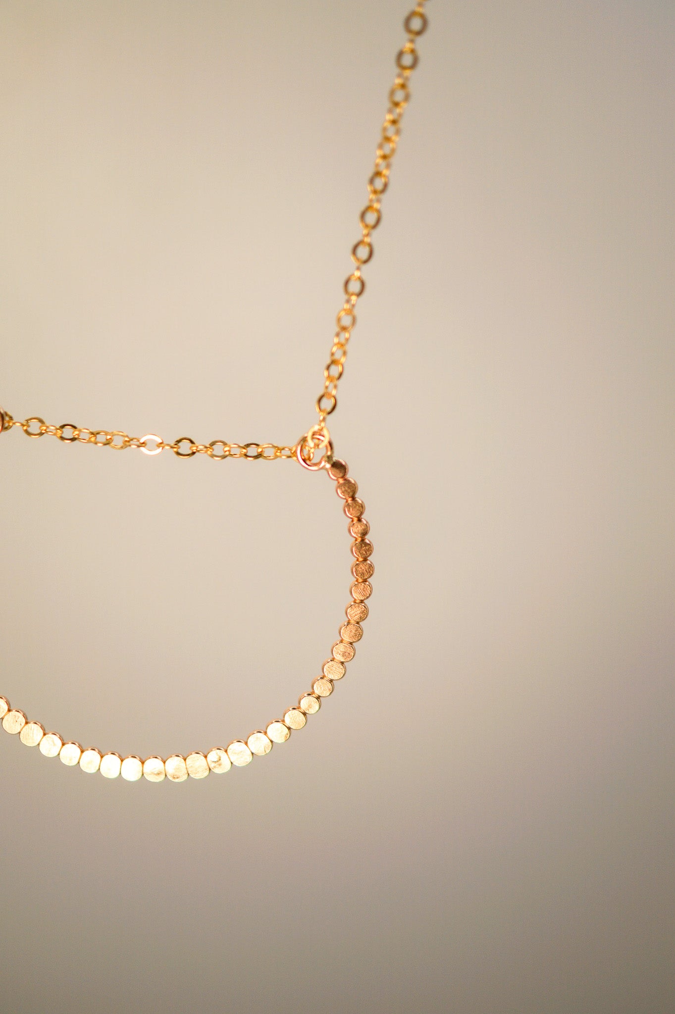 Large Bead Necklace, Gold Fill, Rose Gold Fill, Sterling Silver