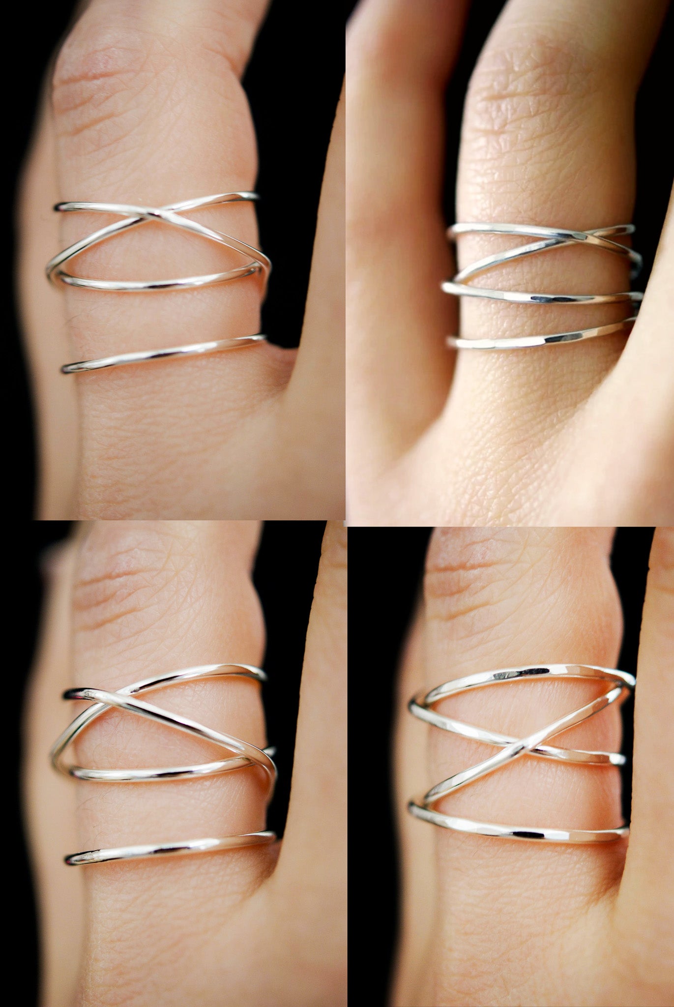 Large Wraparound Ring, Sterling Silver