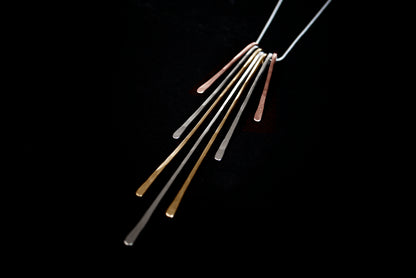 Large Sunburst Necklace, Gold Fill, Rose Gold Fill, or Sterling Silver