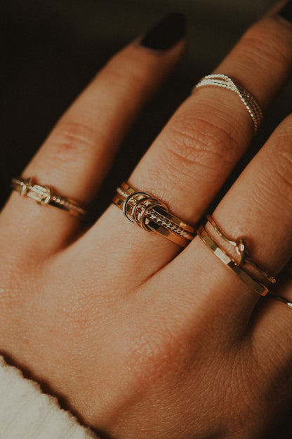 Triple Link Ring, Mixed Metals