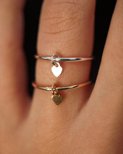 Lover Charm Ring, Gold or Silver