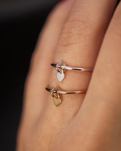 Lover Charm Ring, Gold or Silver