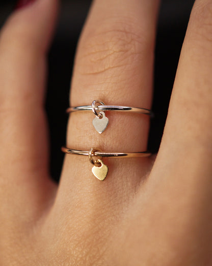 Lover Charm Ring, Gold or Silver