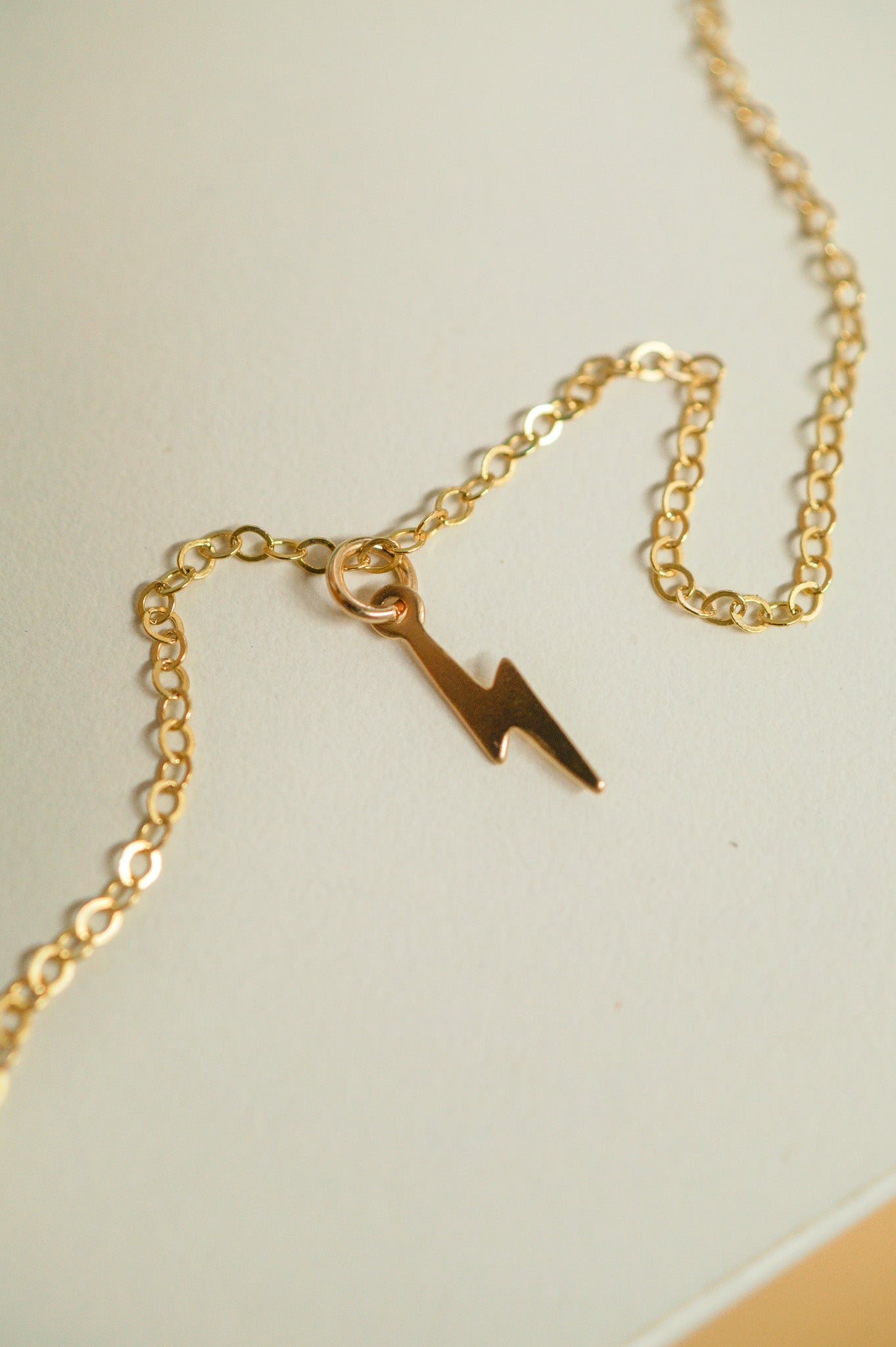 Lightning Bolt Charm, Gold or Silver