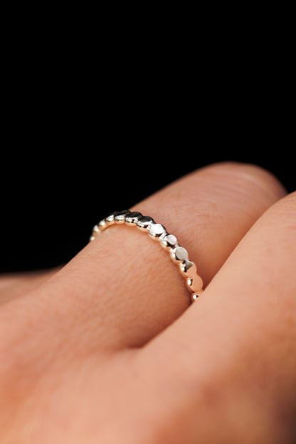 Mini Bead Ring, Sterling Silver
