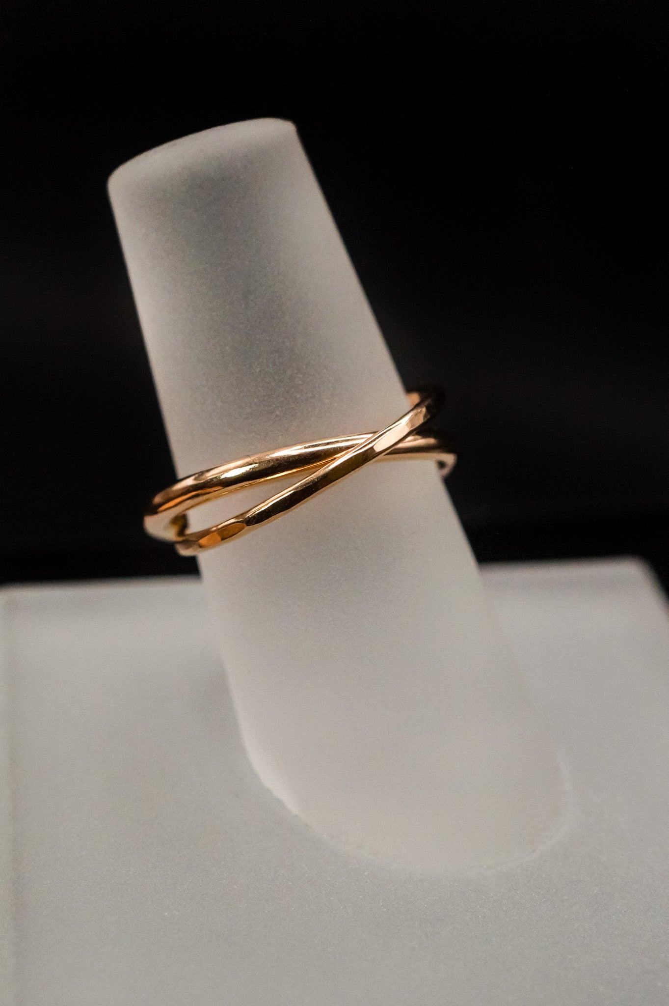 Asymmetrical Interlocking Ring, 14K Gold Fill