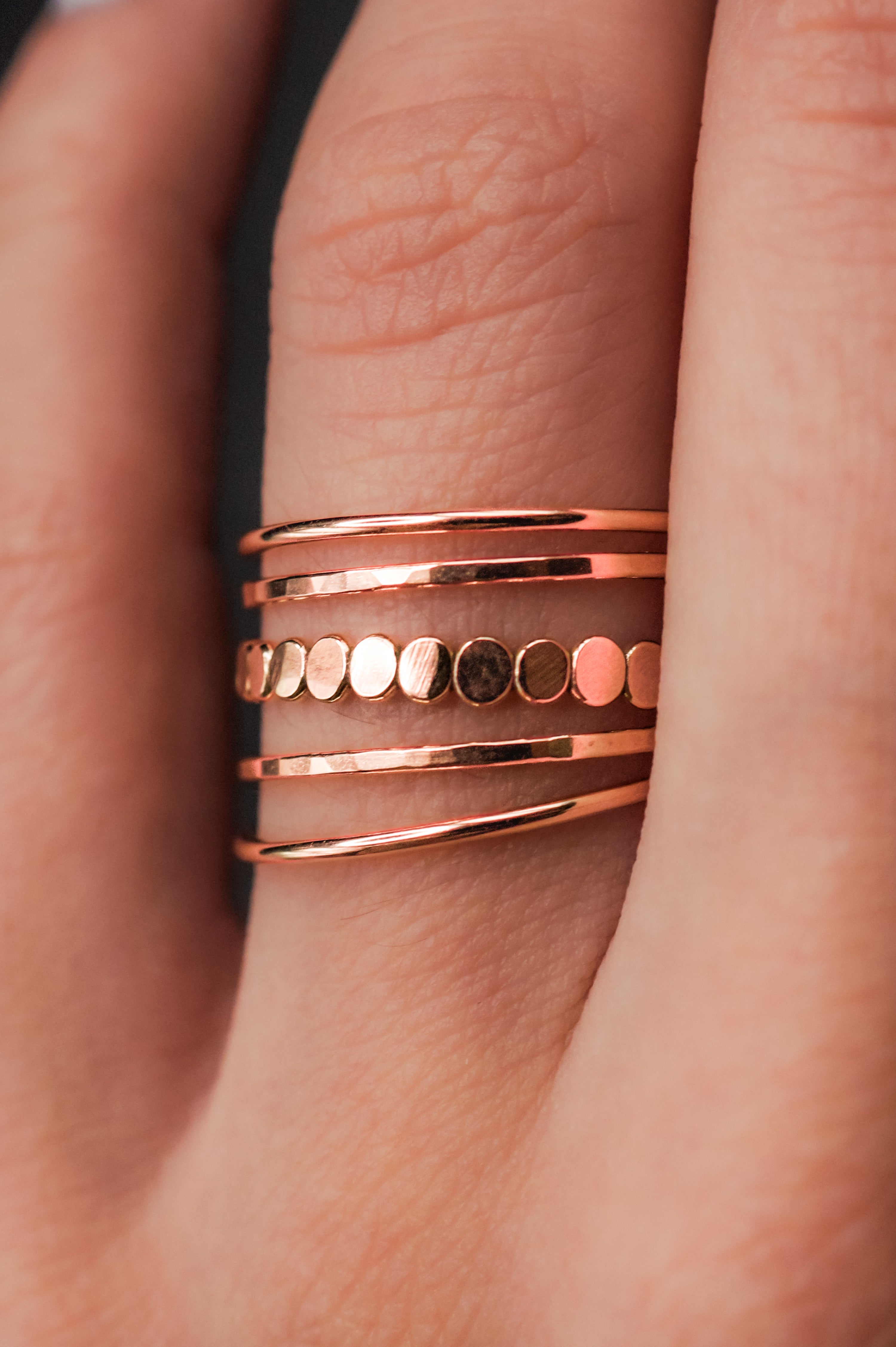 Thick gold 2025 stacking ring