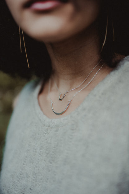 Medium Bead Necklace, Gold Fill, Rose Gold Fill, or Sterling Silver