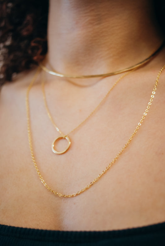 Mini Open Circle Necklace