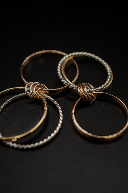 Triple Link Ring, Mixed Metals