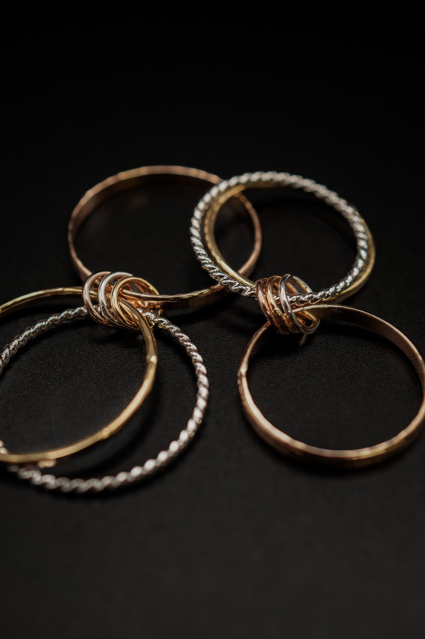 Triple Link Ring, Mixed Metals – Hannah Naomi Jewelry