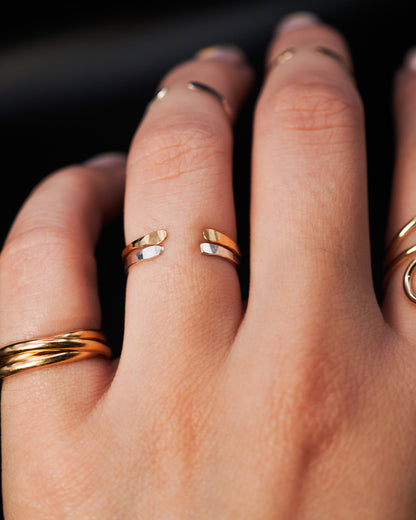 Open Stacker Ring, 14K Rose Gold Fill