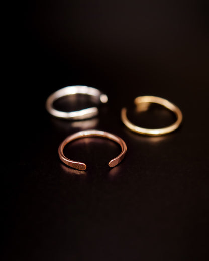 Open Stacker Ring, 14K Rose Gold Fill