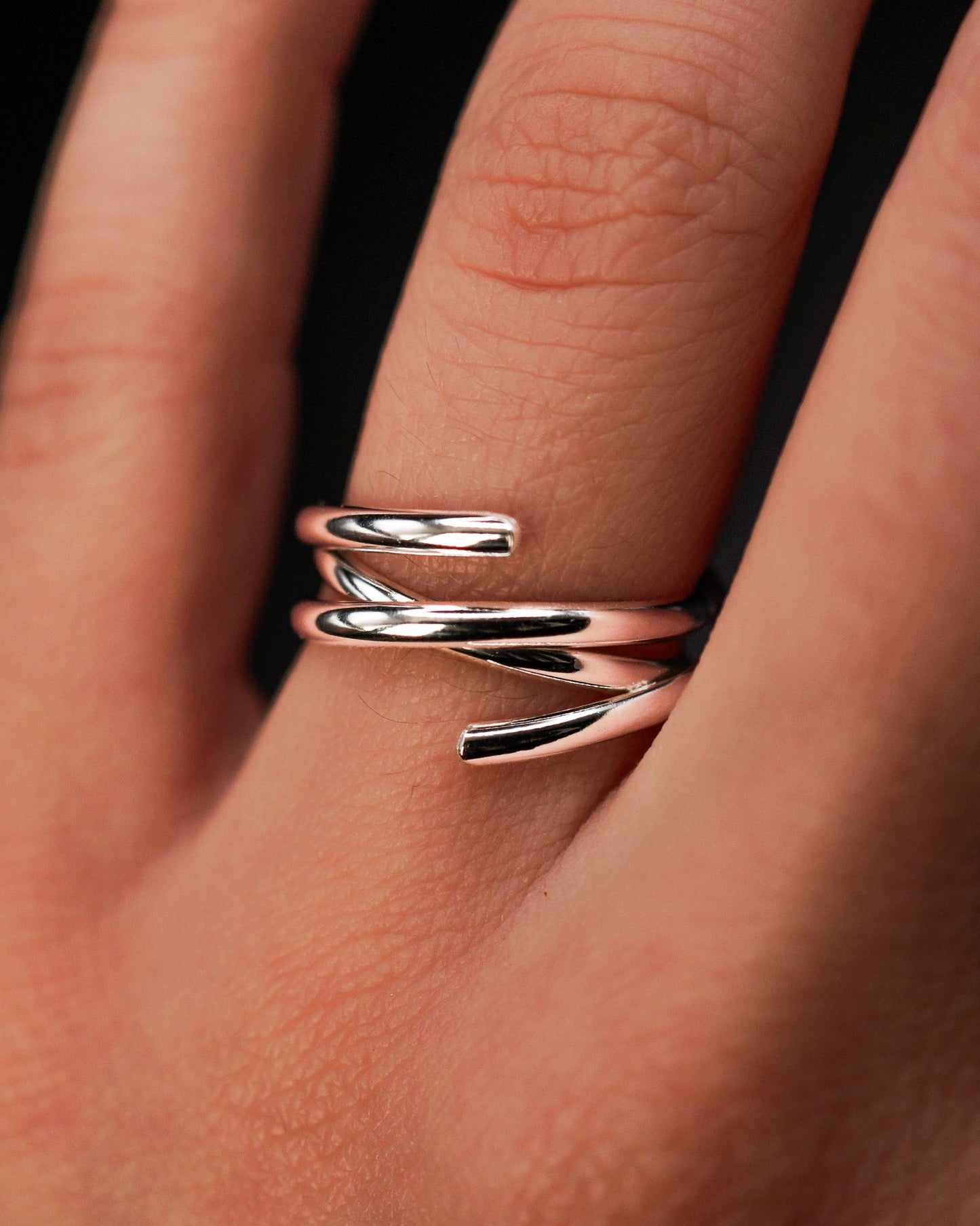 Open Spiral Ring, Sterling Silver