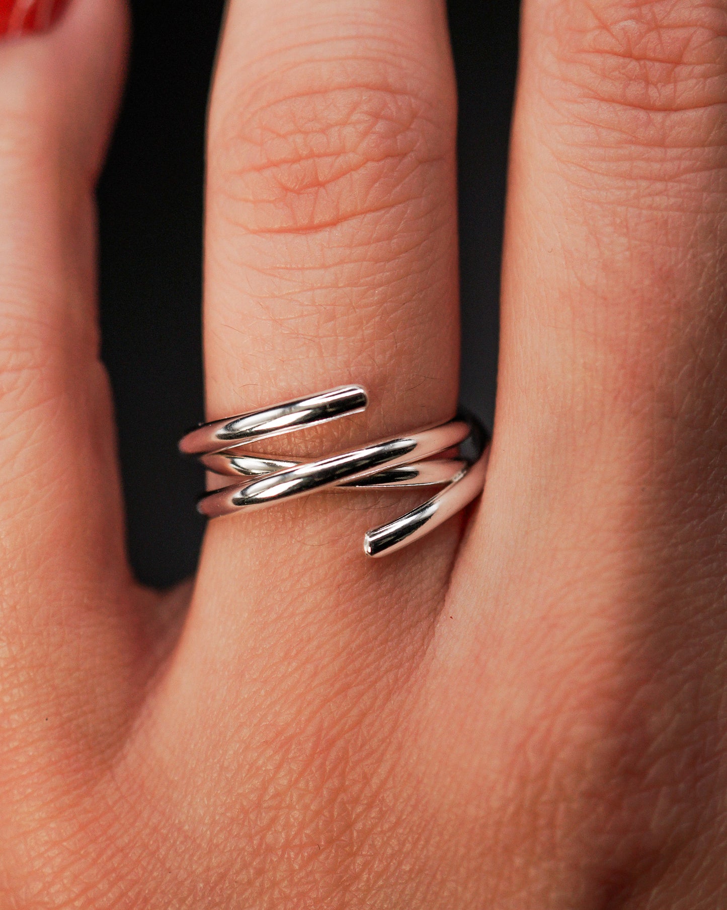 Open Spiral Ring, Sterling Silver