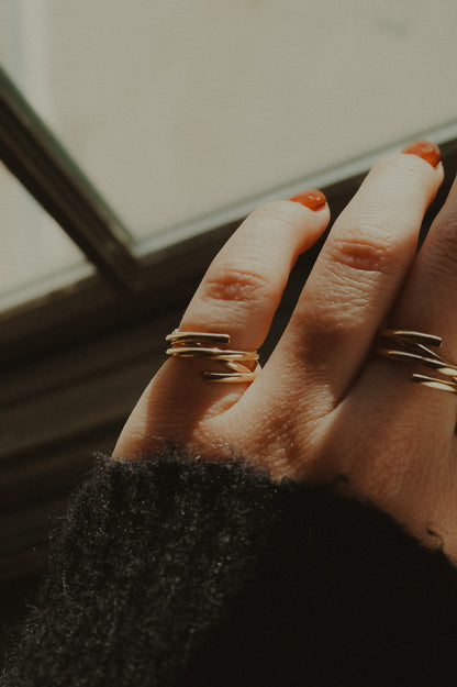 Open Spiral Ring, Sterling Silver