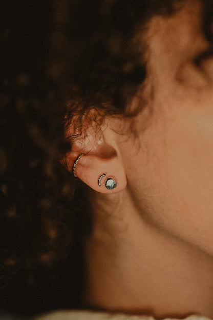 Pebble Stud Earrings, Sterling Silver