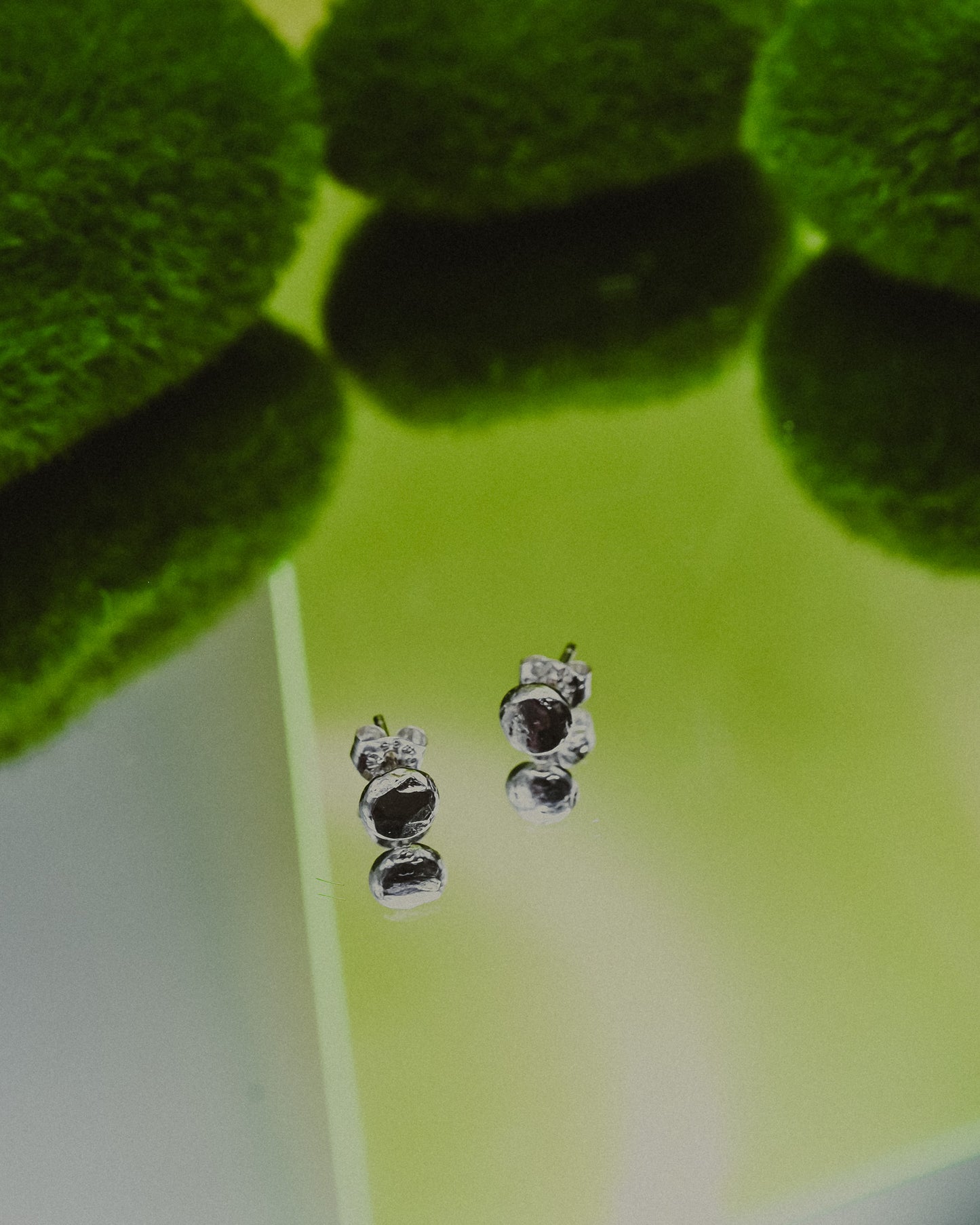 Pebble Stud Earrings, Sterling Silver