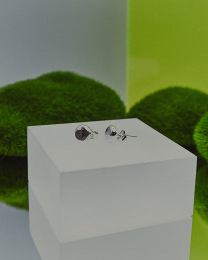 Pebble Stud Earrings, Sterling Silver