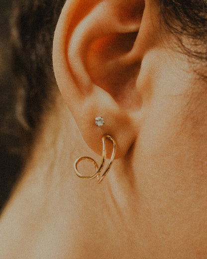 Petal Hoops in 14K Gold Fill, Rose Gold Fill or Sterling Silver