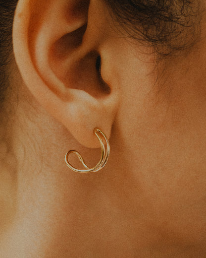 Petal Hoops in 14K Gold Fill, Rose Gold Fill or Sterling Silver